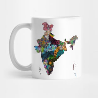 Spirograph Patterned India State Map Mug